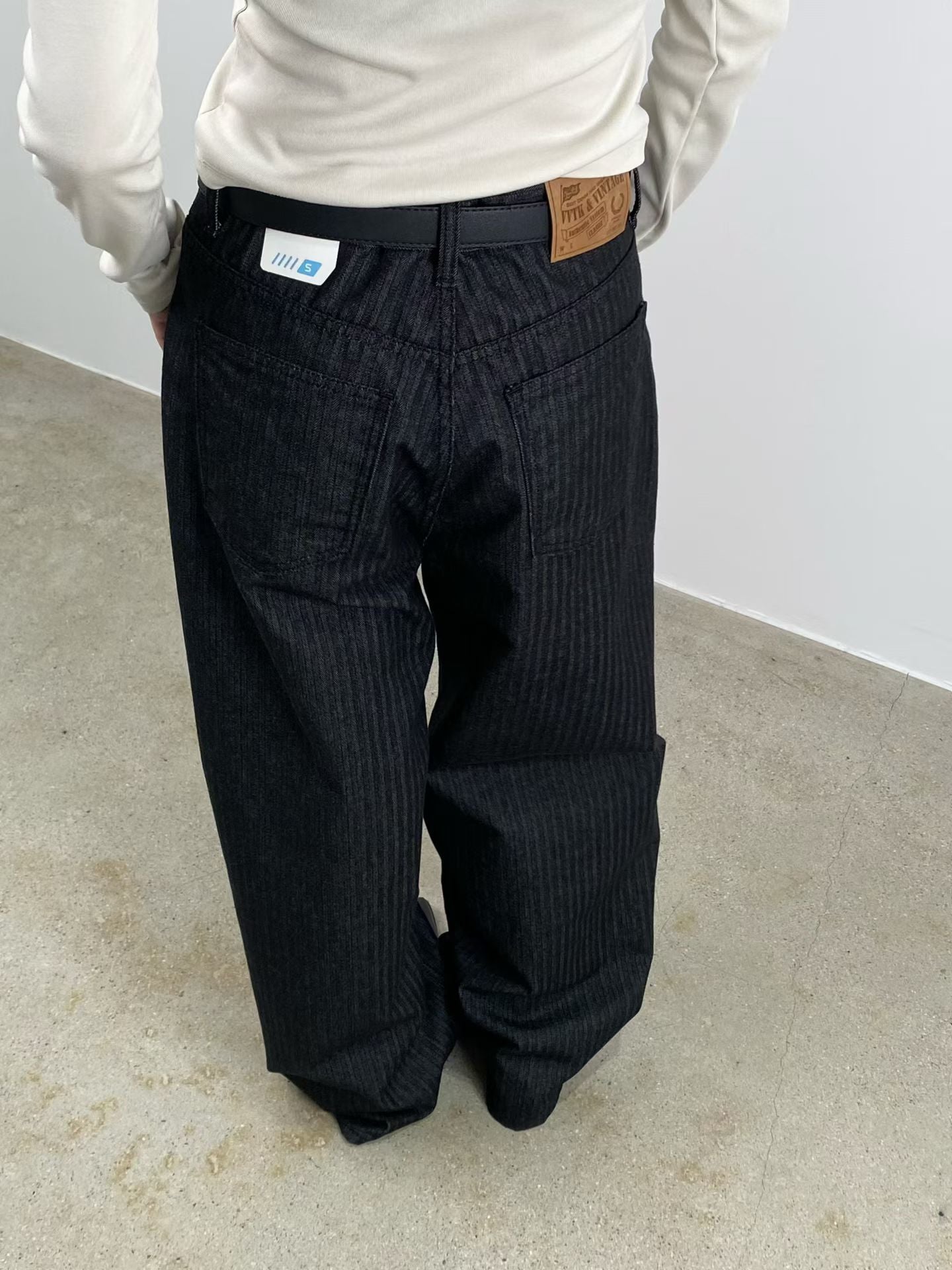 Herringbone Loose Fit Jeans