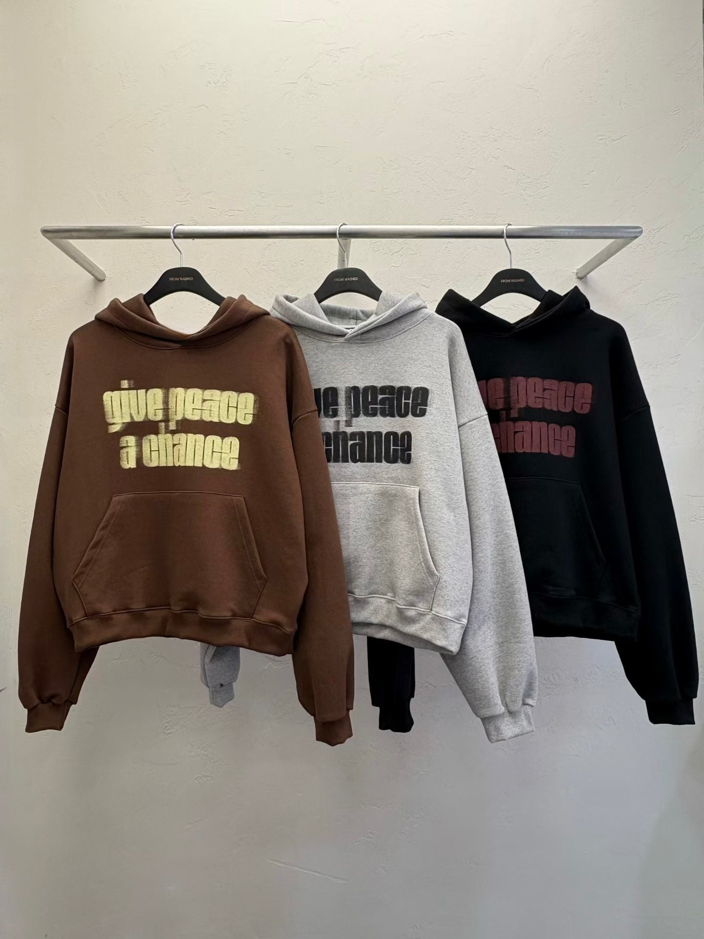 give peace a chance short hoodie