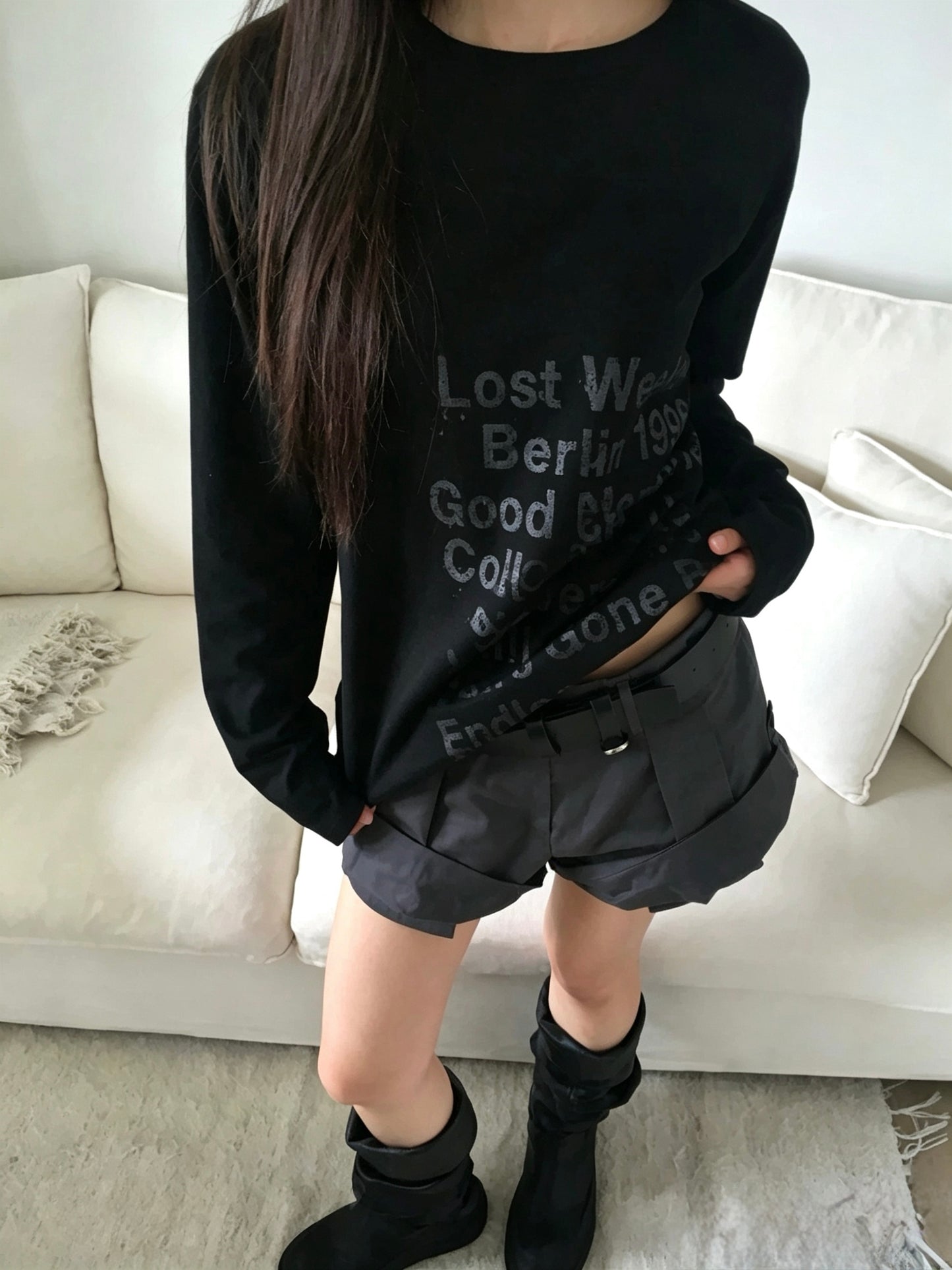 26FW Berlin Slogan Long Sleeve Tee