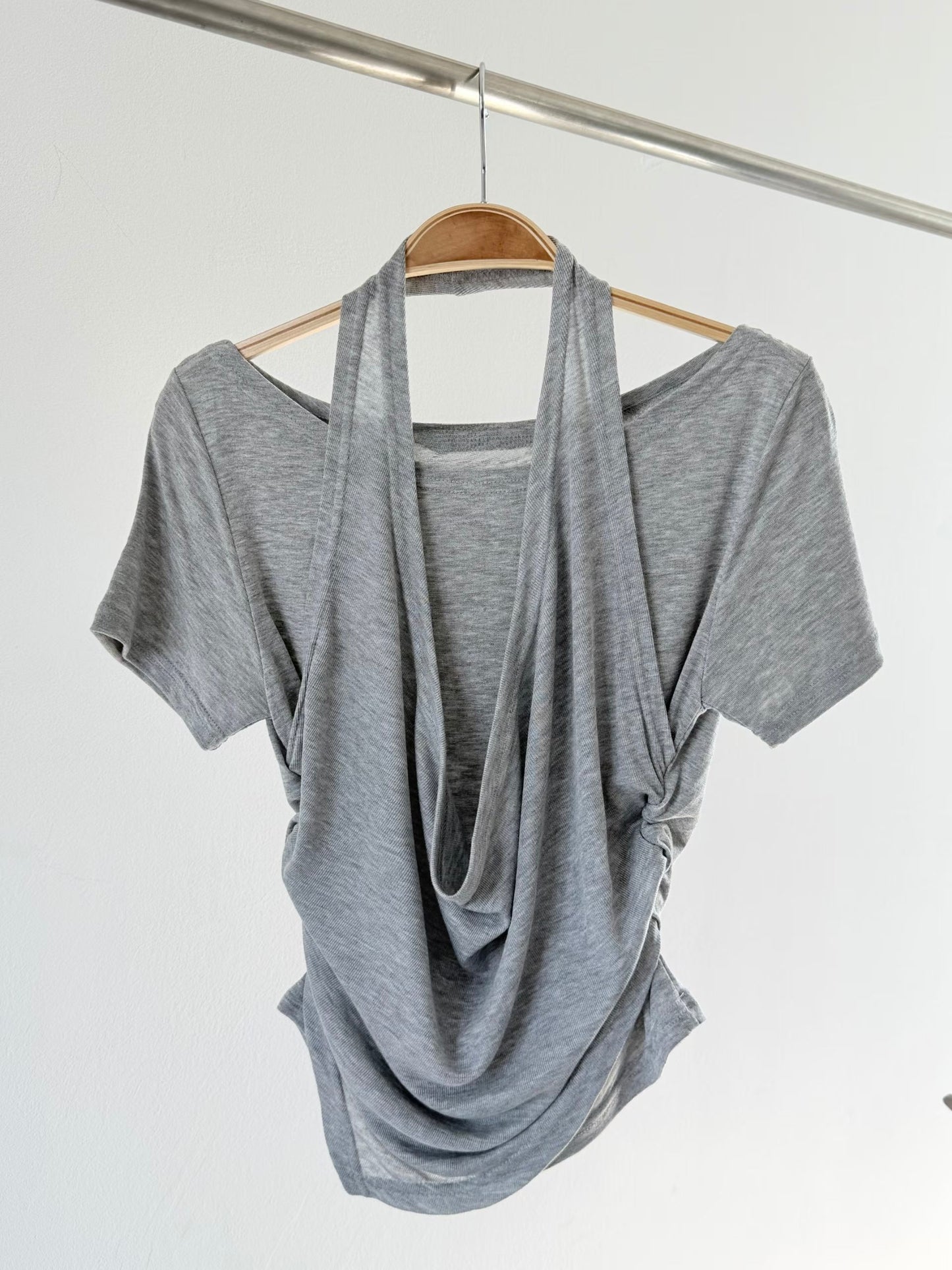 Draped Halter Tank Top
