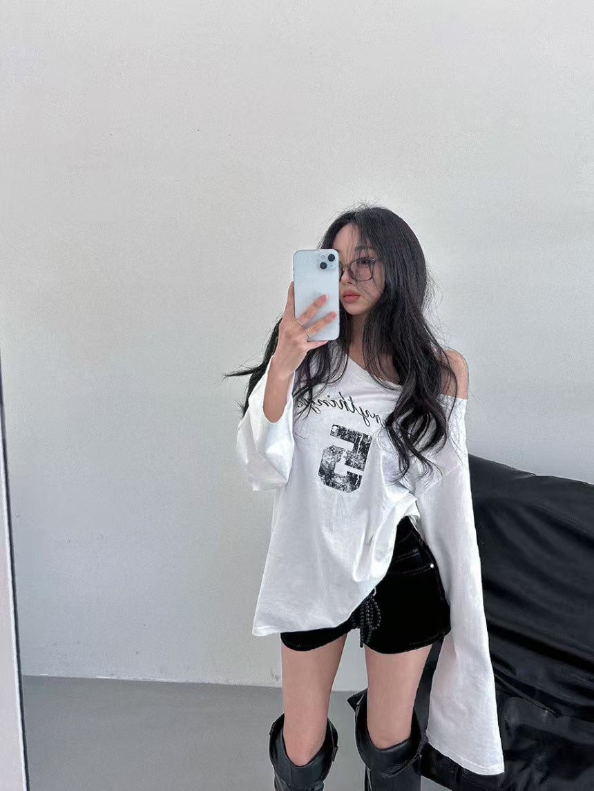 Multi-Style Cold Shoulder T-Shirt