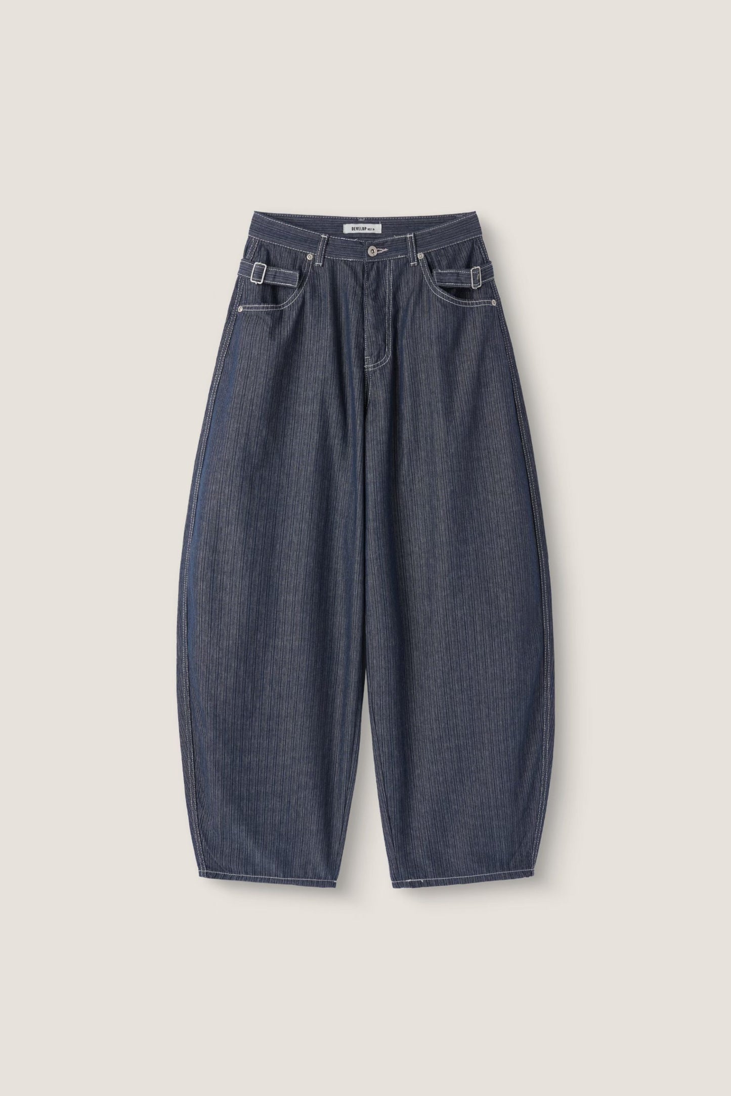 Tie-Waist Striped Wide Pants