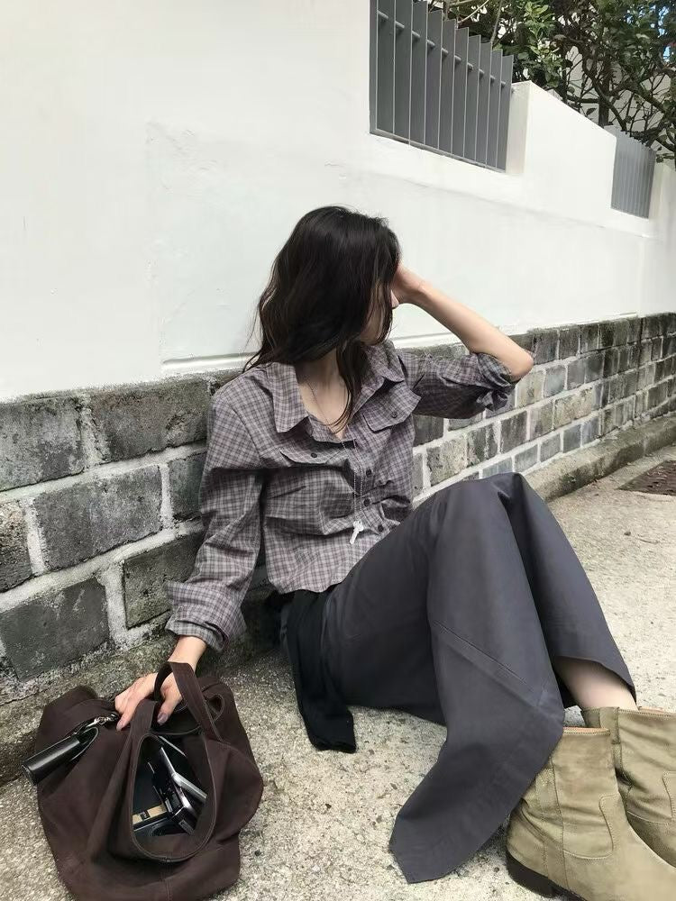 Wrinkled Plaid Shirt