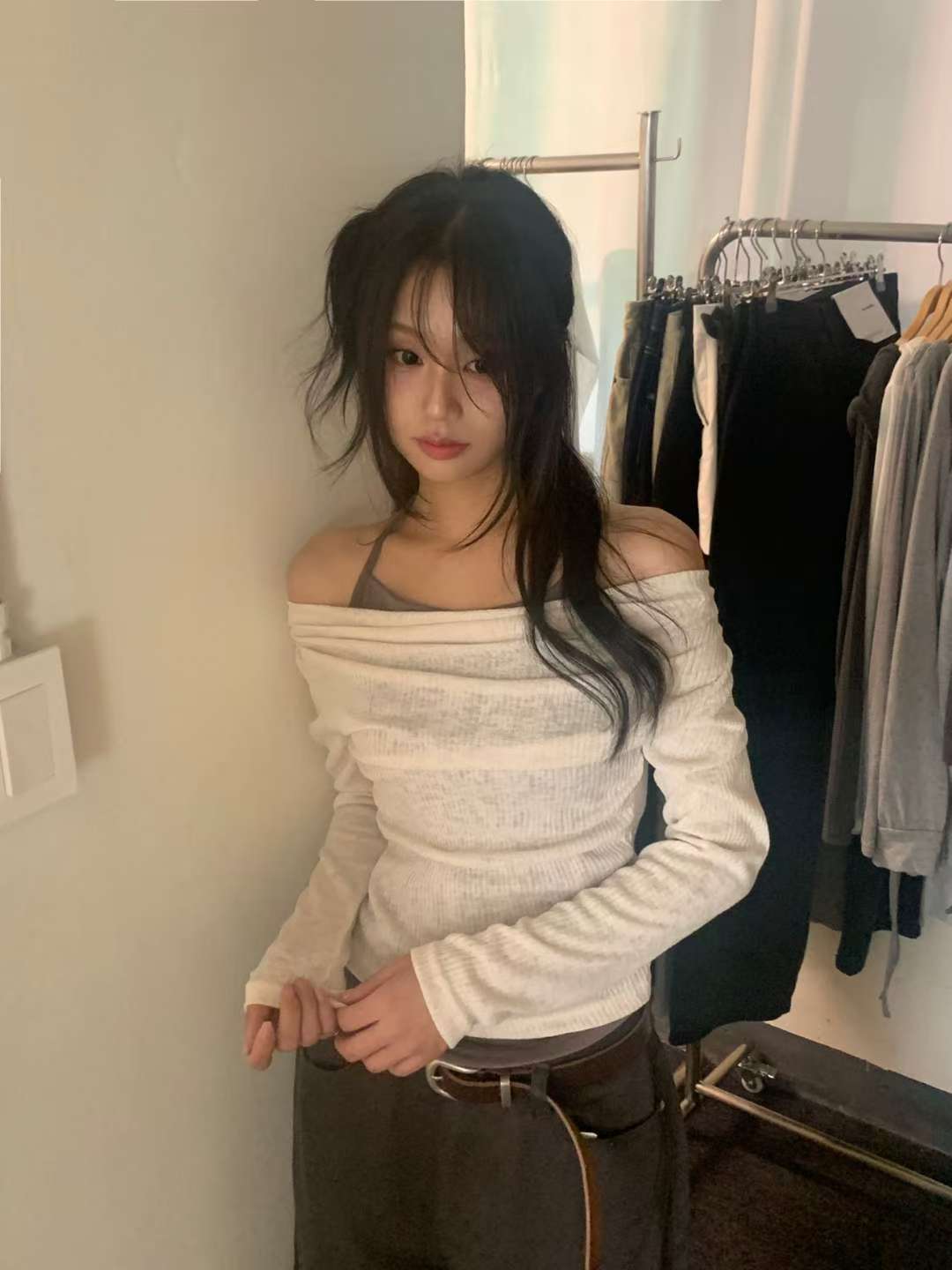 Layered Long-Sleeve Top