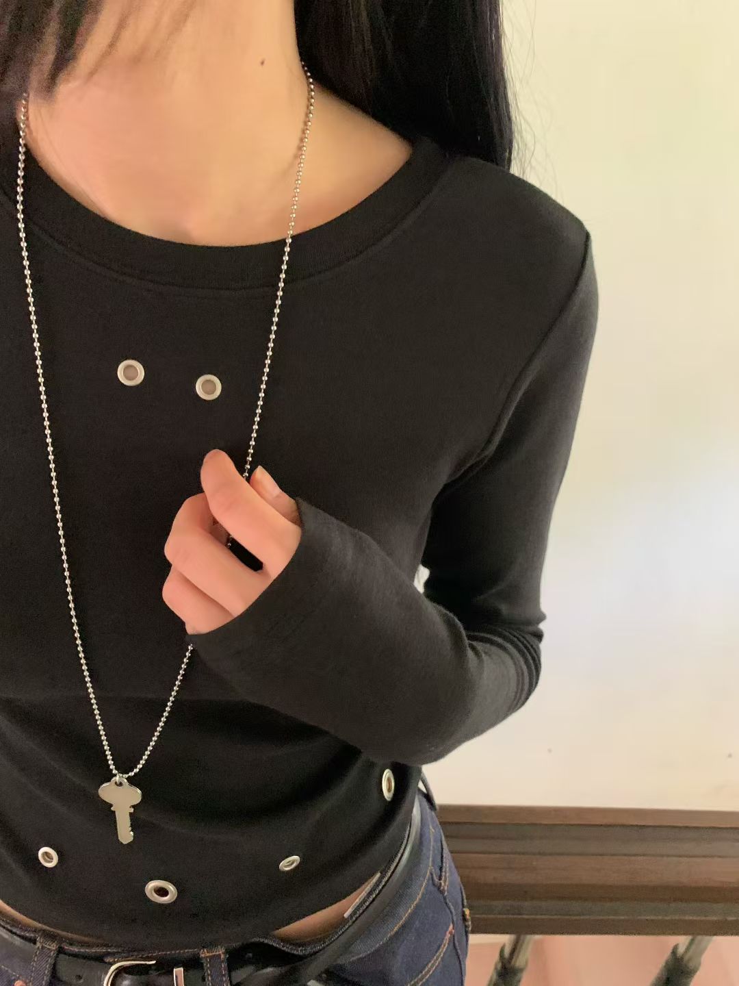Cropped Button-Up Top