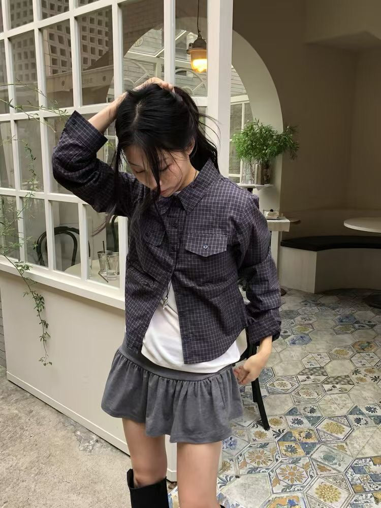 Wrinkled Plaid Shirt