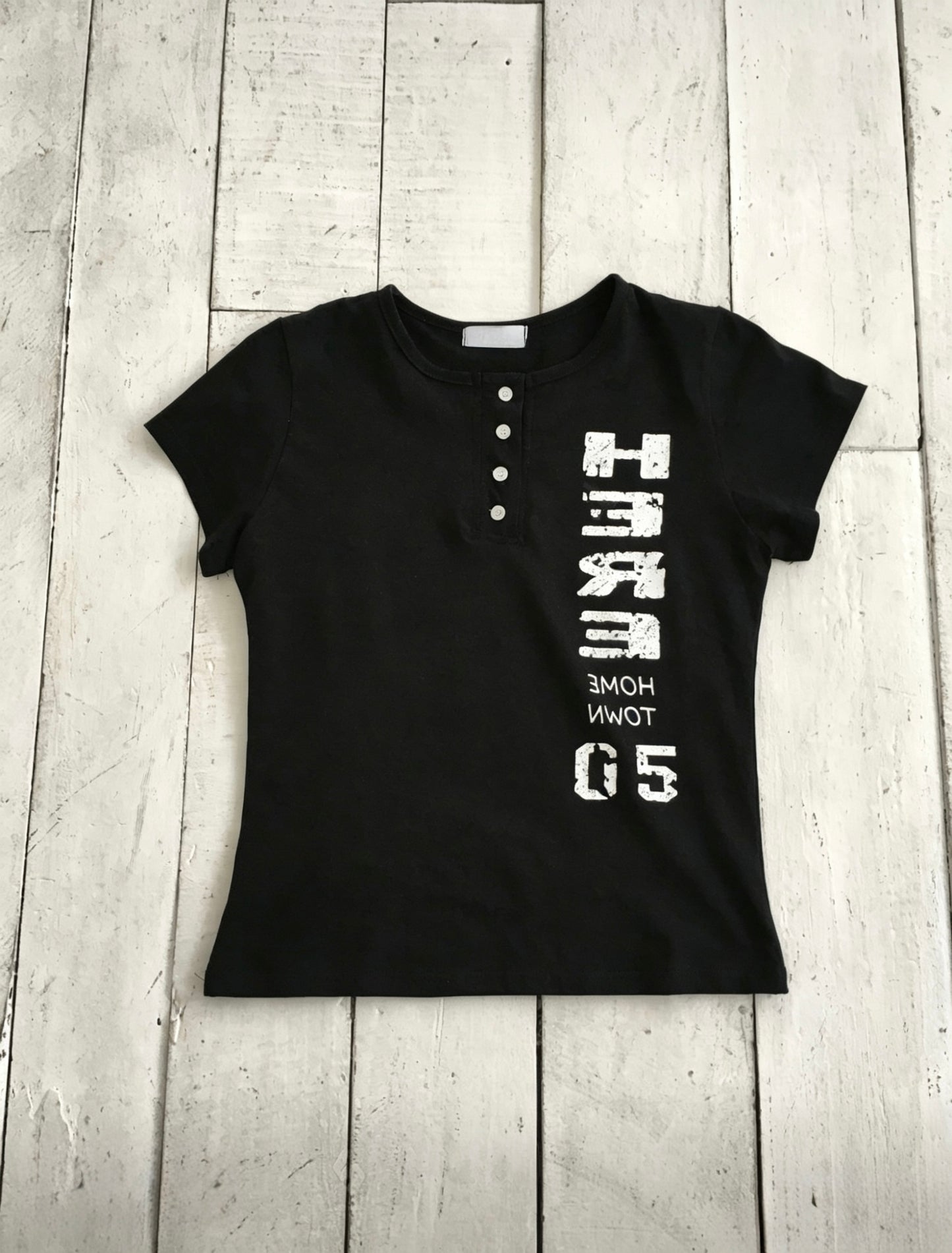 Henley-05 Side Print Tee