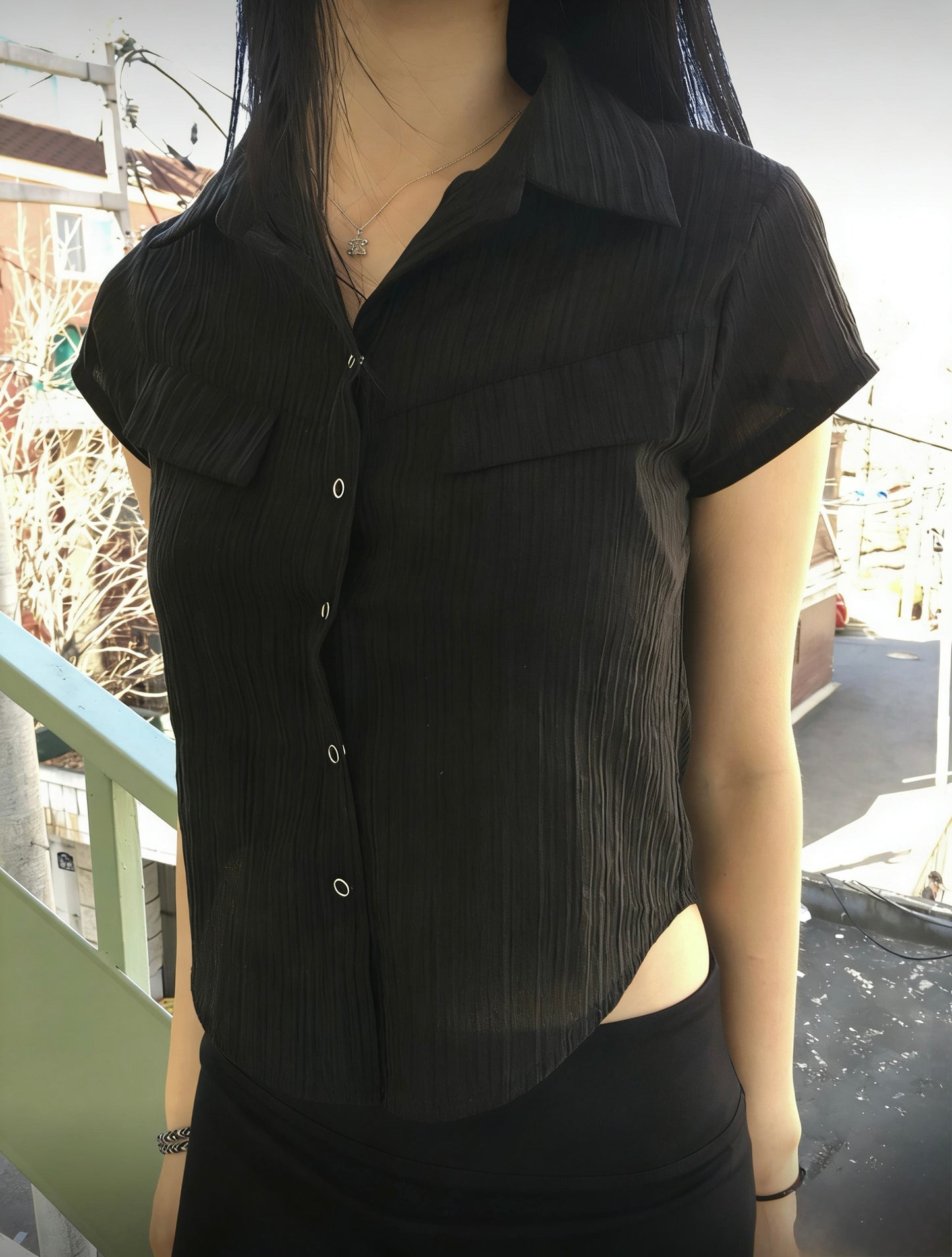 Pinstripe Fitted Shirt
