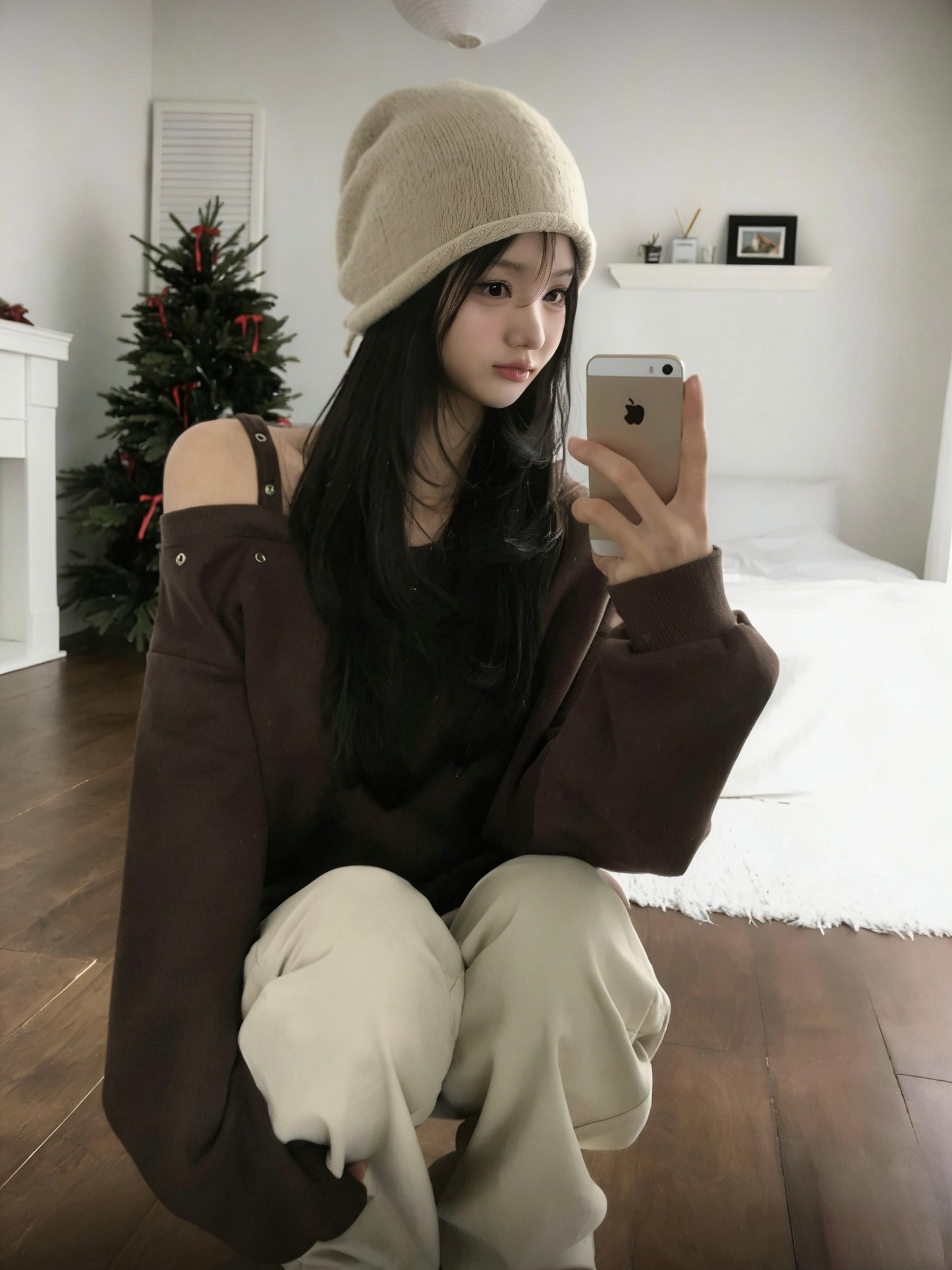 Cut-Out High-Shoulder Sweatshirt