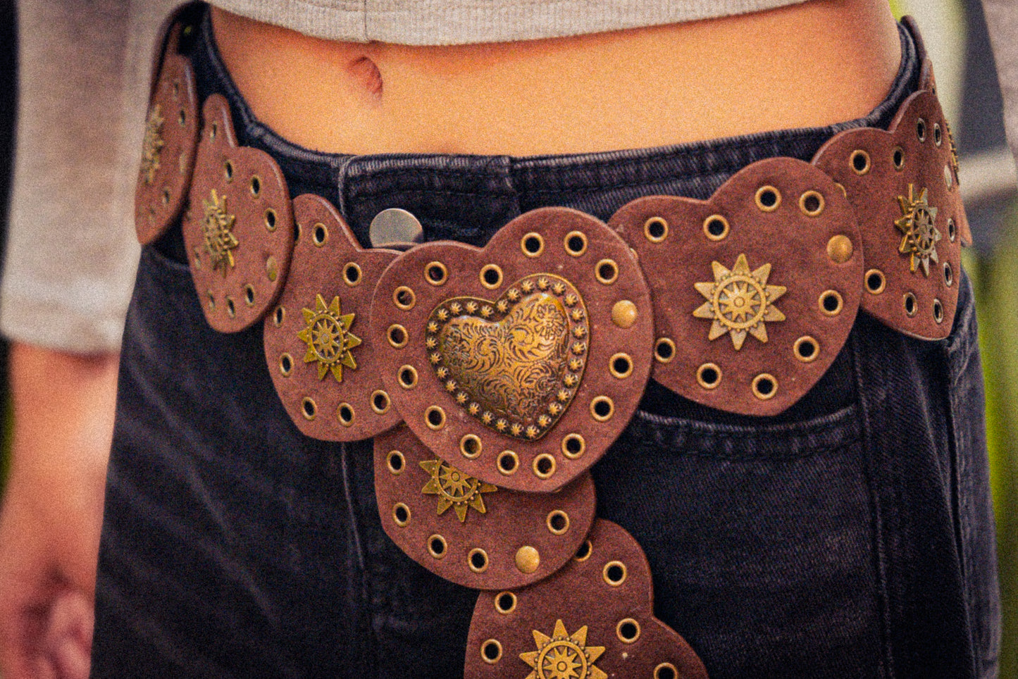 Vintage heart belt