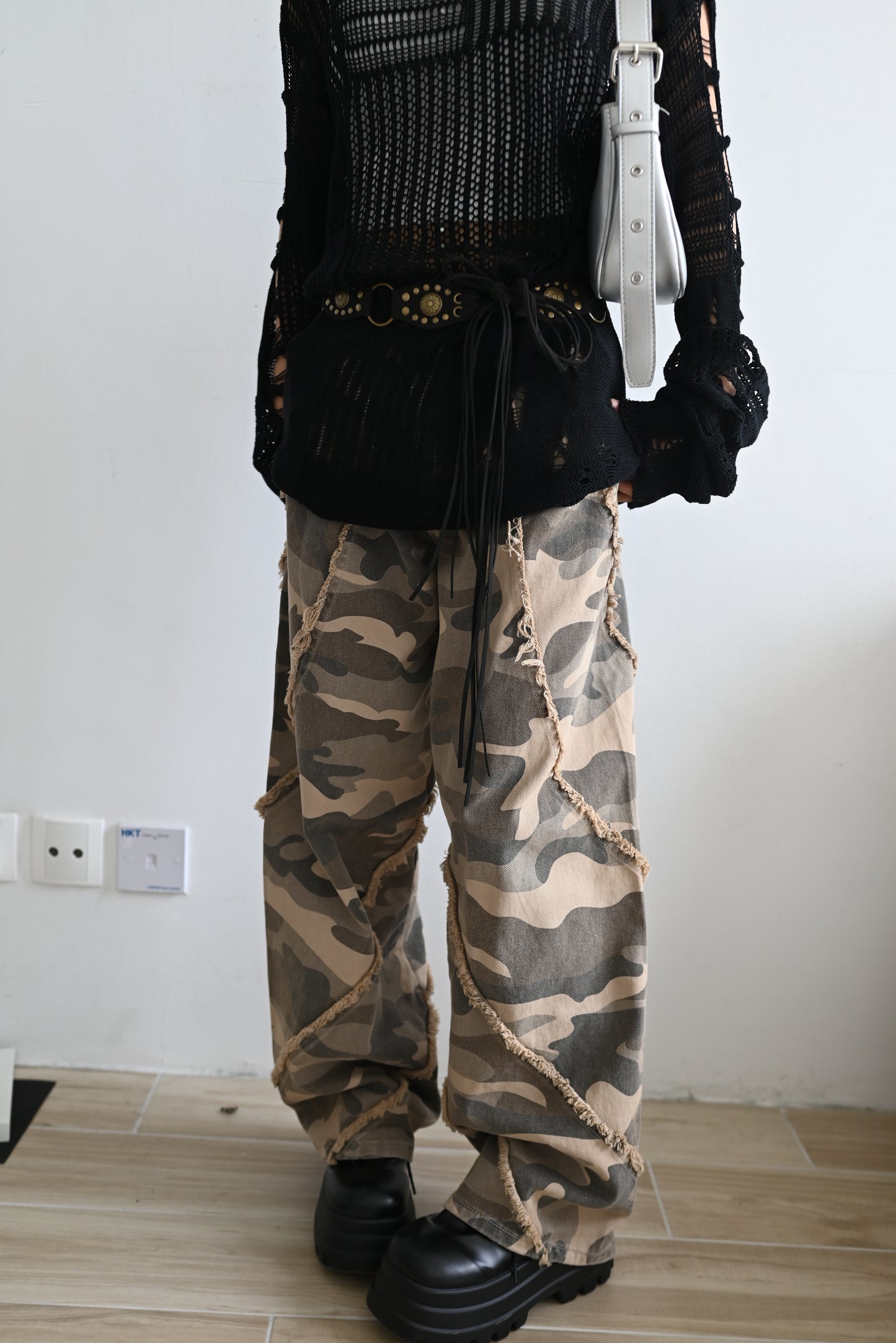 Hollow long sweater
