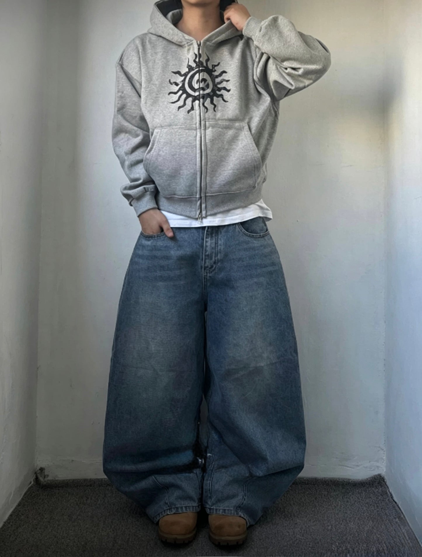 Sun Graphic Zip Hoodie