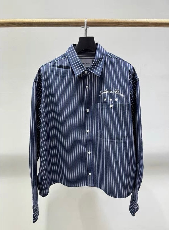 Short-Sleeved Striped Shirt