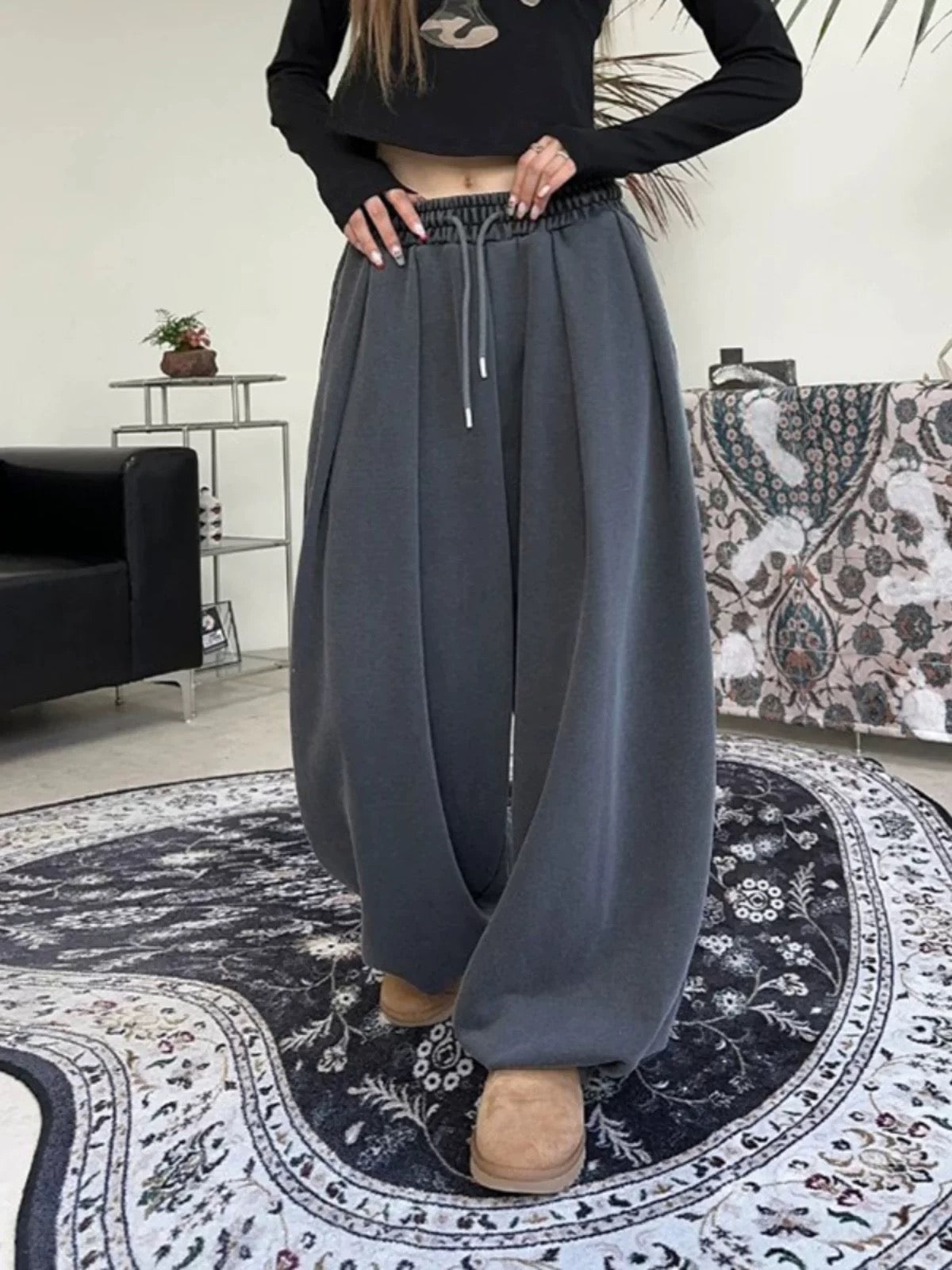 Crinkle Balloon Pants