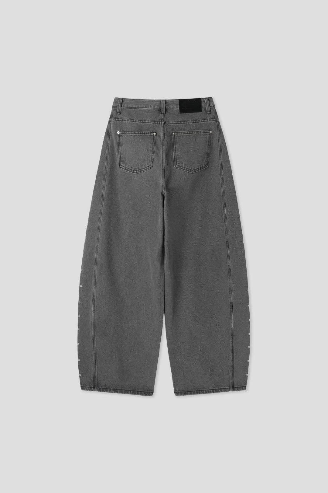 Grey Vintage Indian Button Jeans