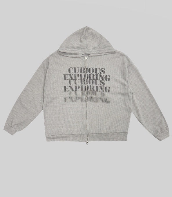 LightScript Unisex Hooded Knit Cardigan