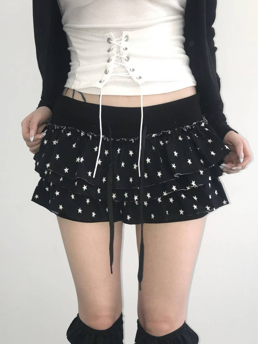 Star-Layered Mini Skirt