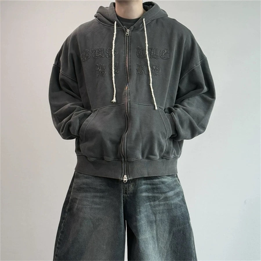 Embroidered Zip Jacket