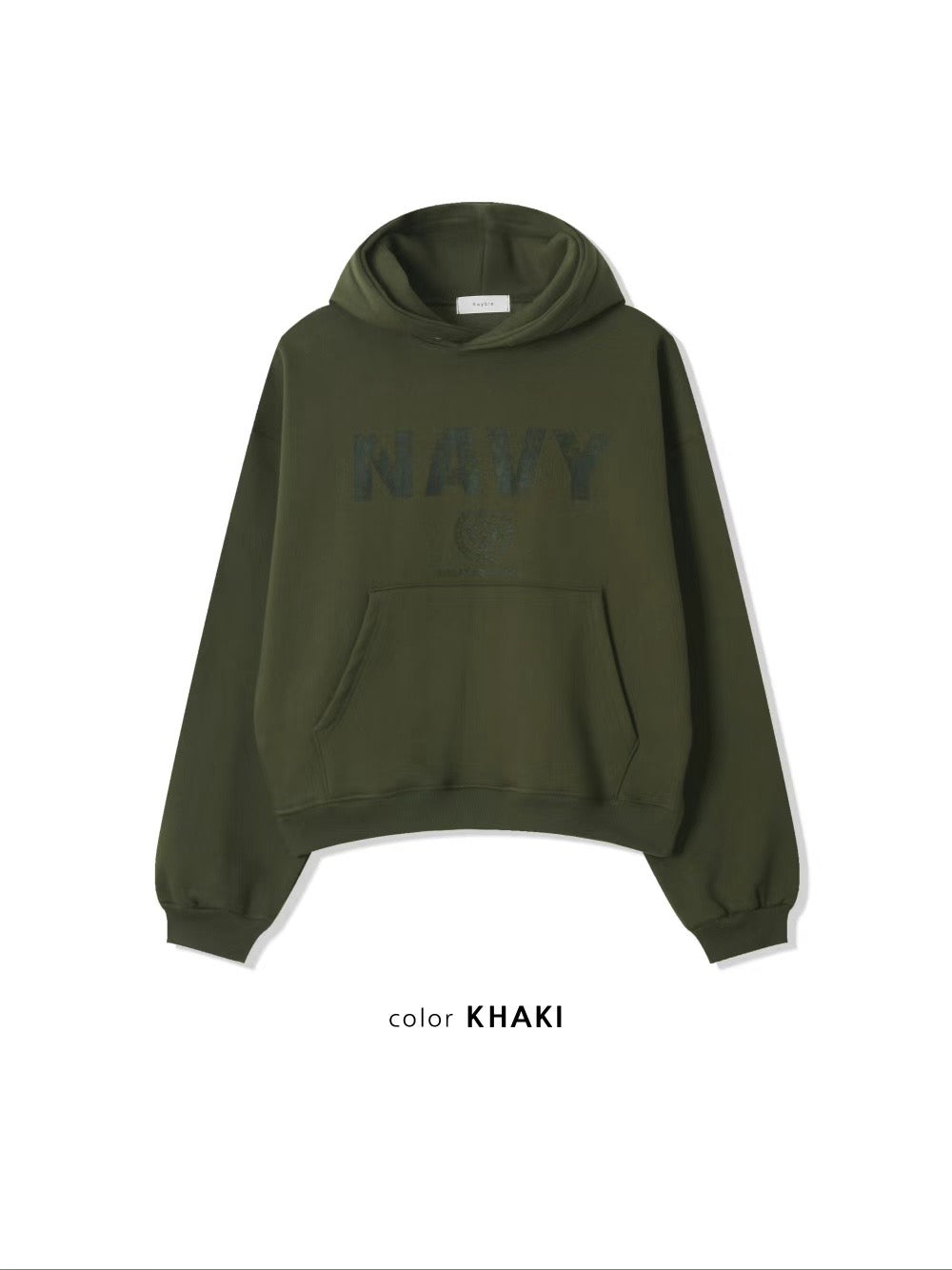 Navy Blue Cropped Hoodie
