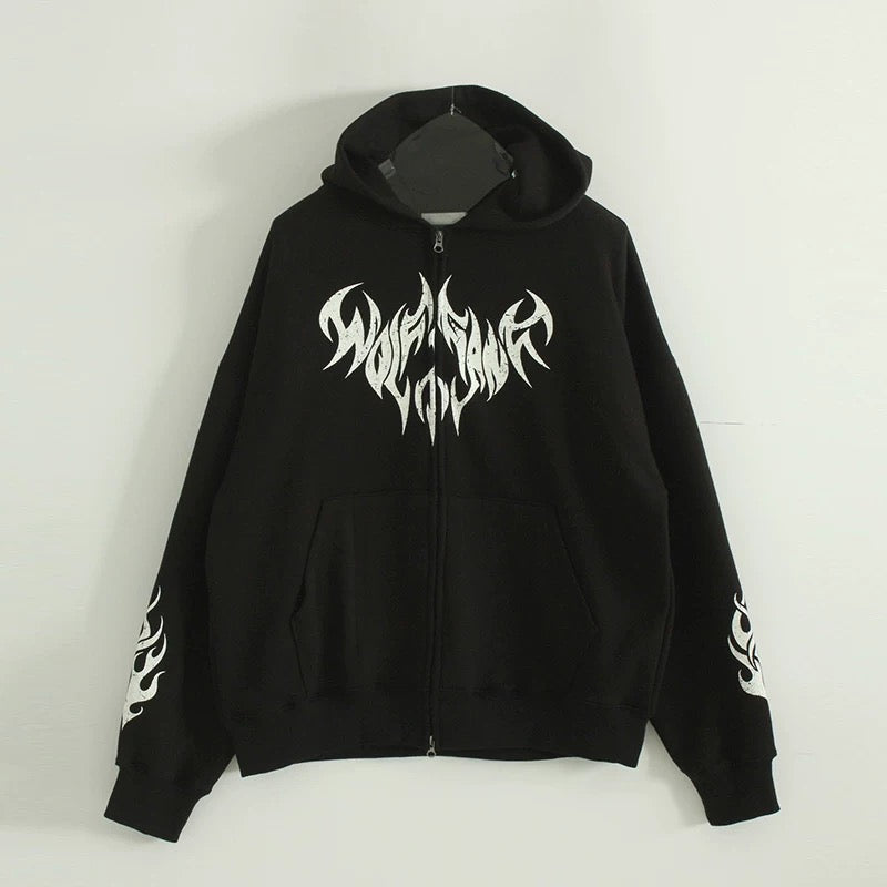 Batwing Zip-Up Hoodie