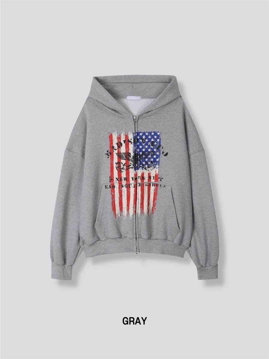 American Flag Zip-Up
