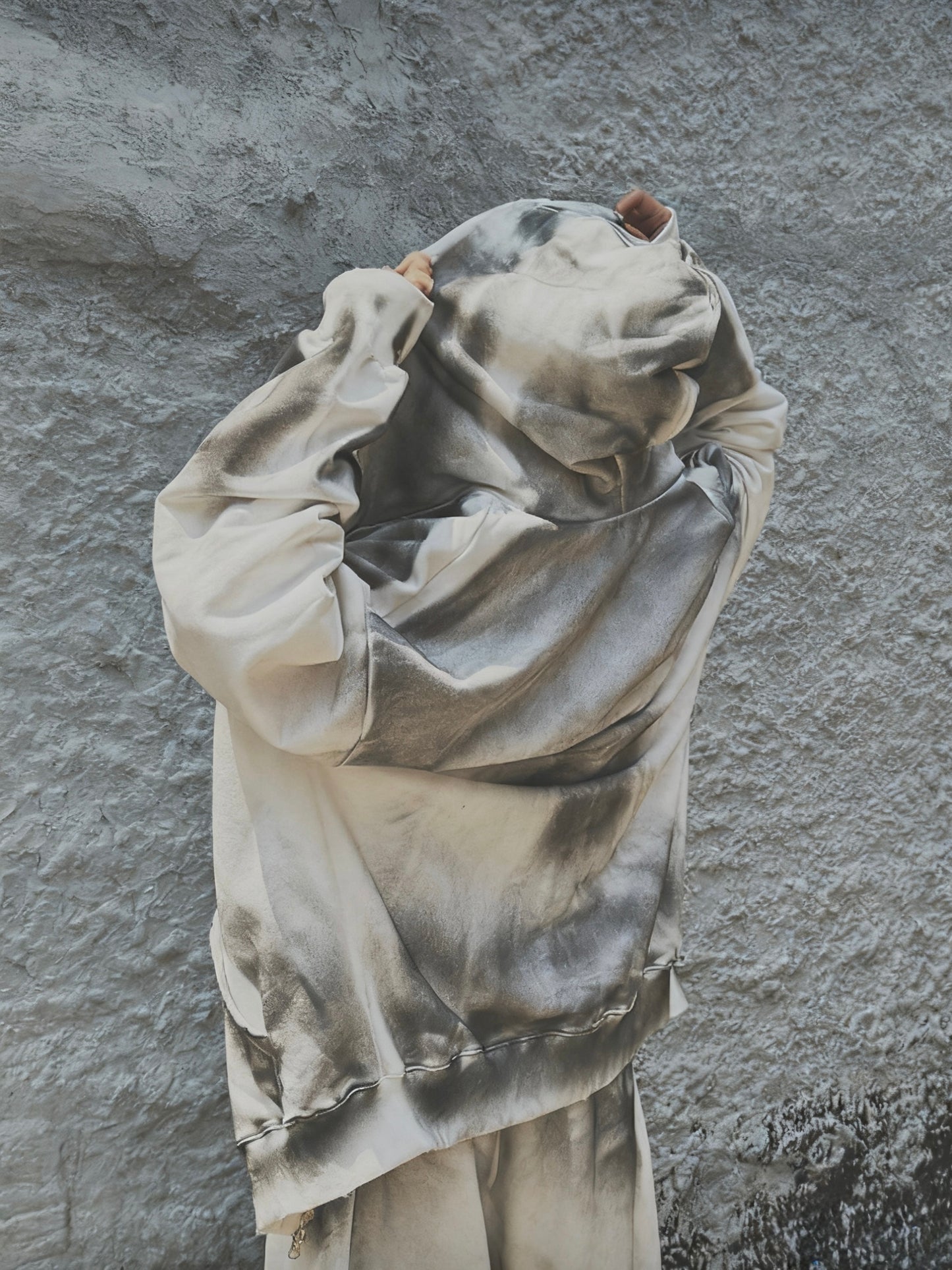 Ombre Effect Zip-Up Hoodie
