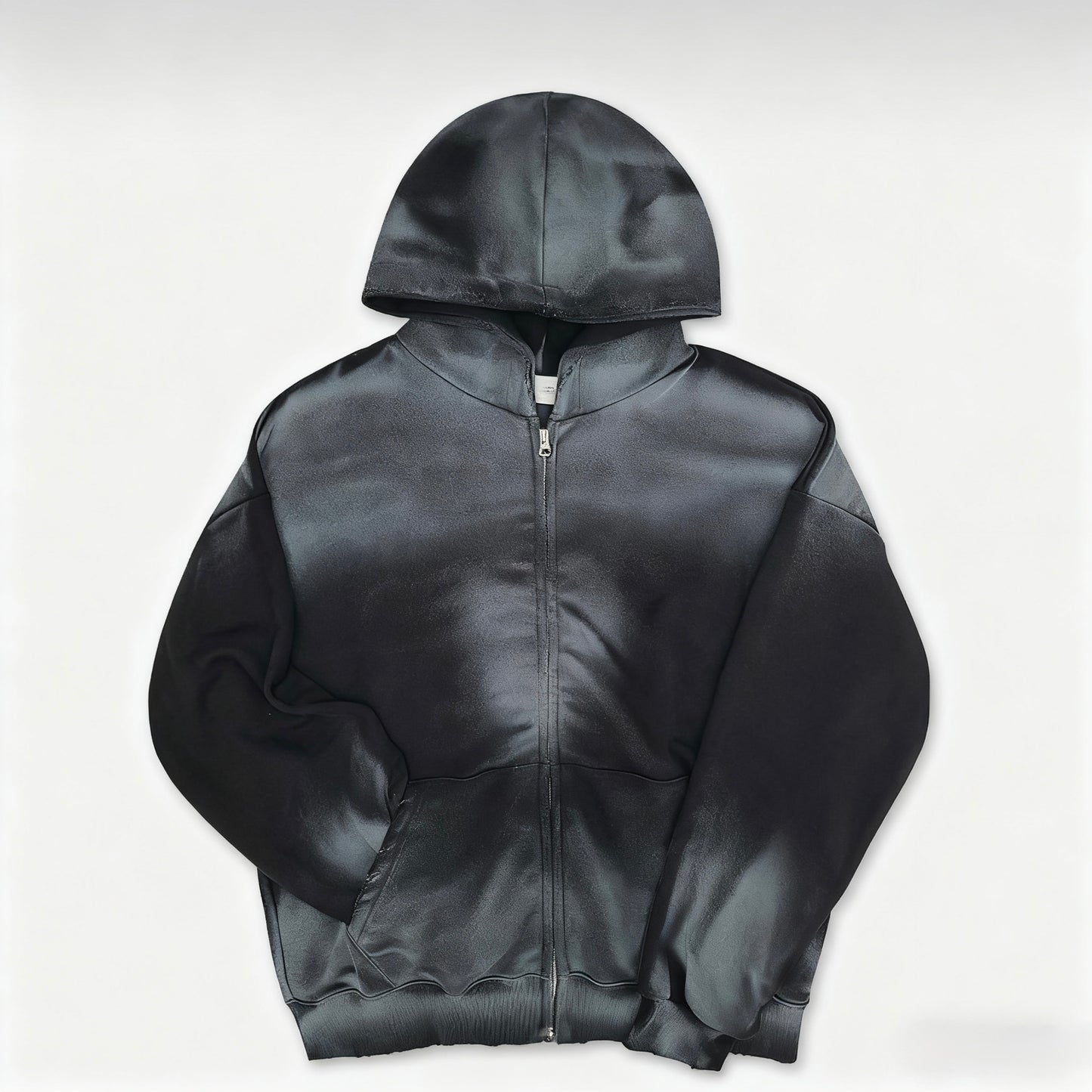 Ombre Effect Zip-Up Hoodie