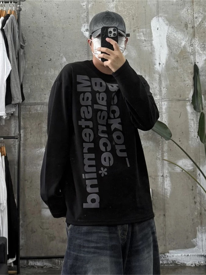 Crew neck letter T-shirt