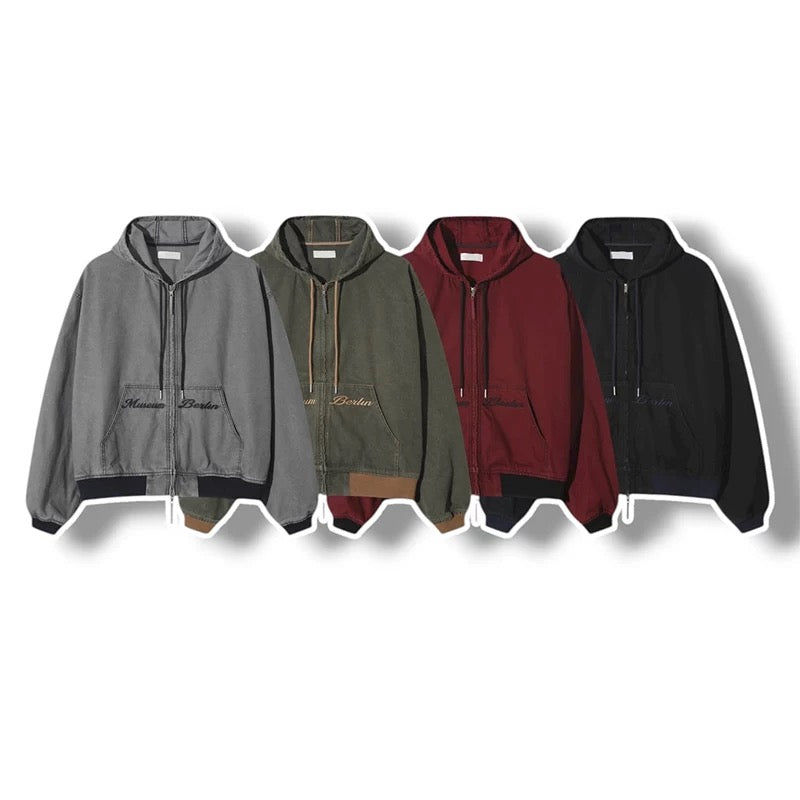 Vintage Workwear Zip-Up Jacket