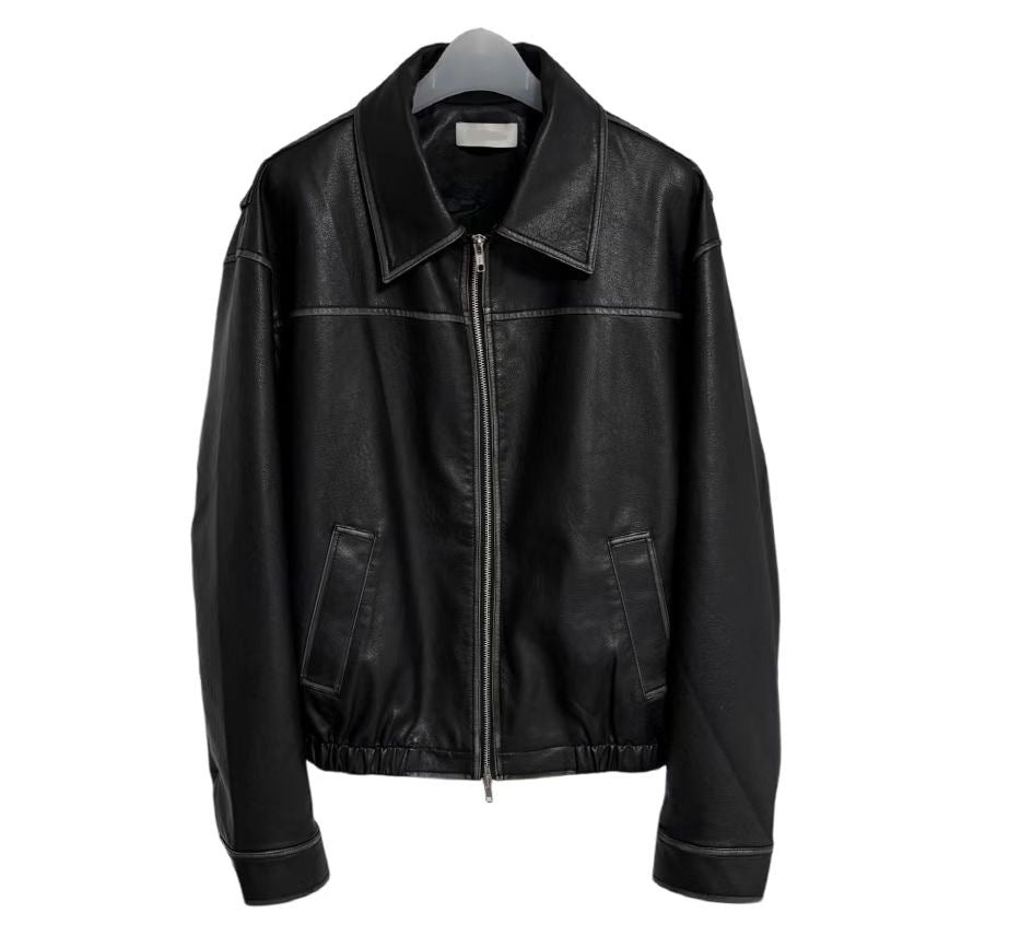 Unisex Distressed Leather Jacket