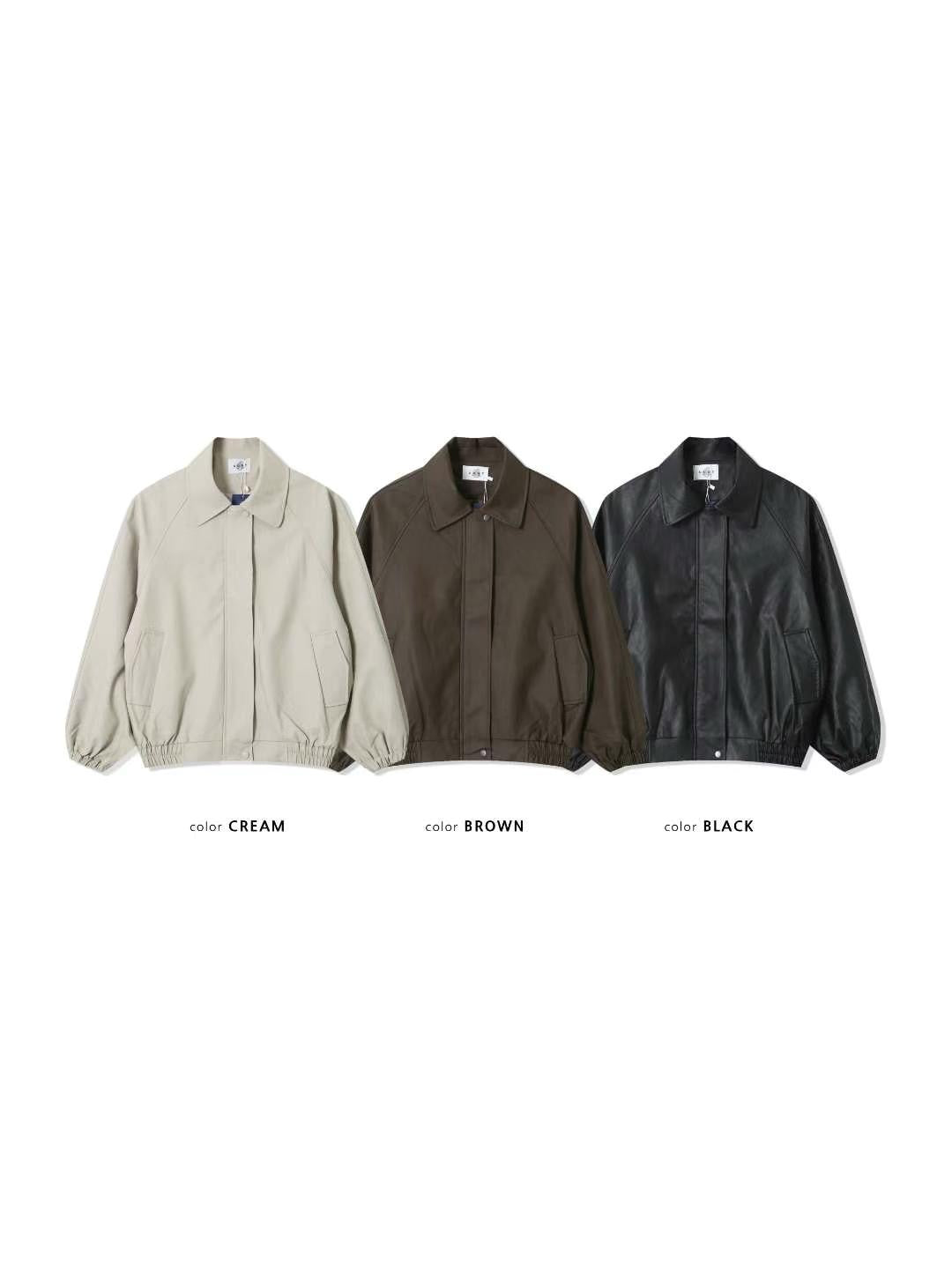 UNISEX Leather Bomber Jacket