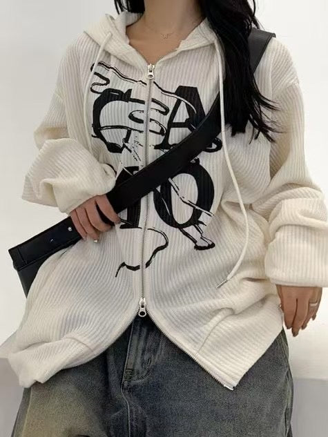 迷彩印花連帽外套unisex