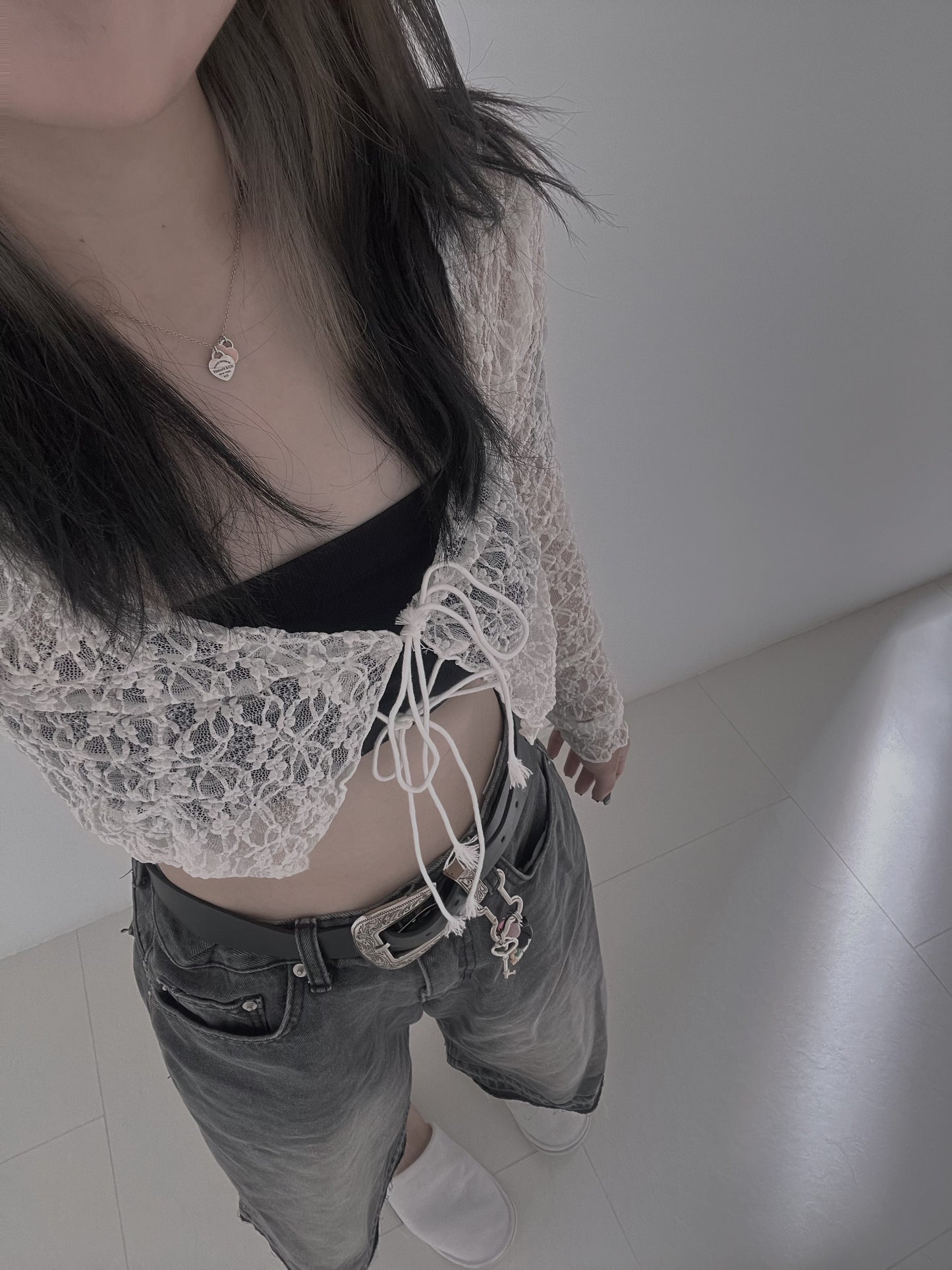 oversize bermuda denim pants (unisex)牛仔8分裤