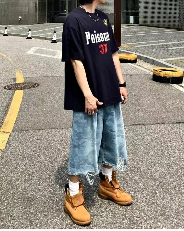 Dark Camouflage Bermuda Jeans