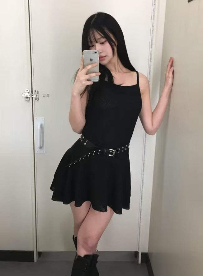 Scarf Lace Suspender Dress