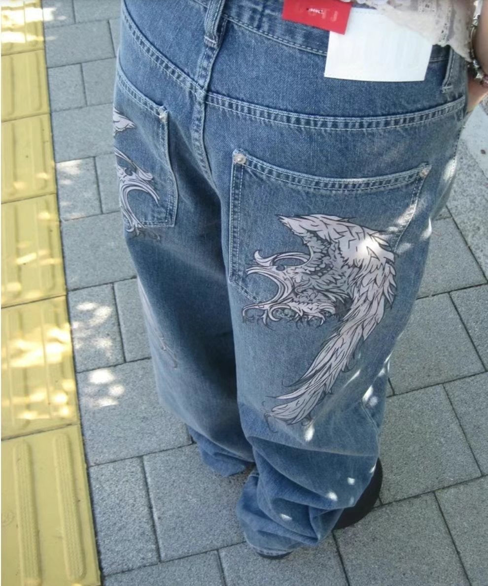 翼形牛仔褲UNisex