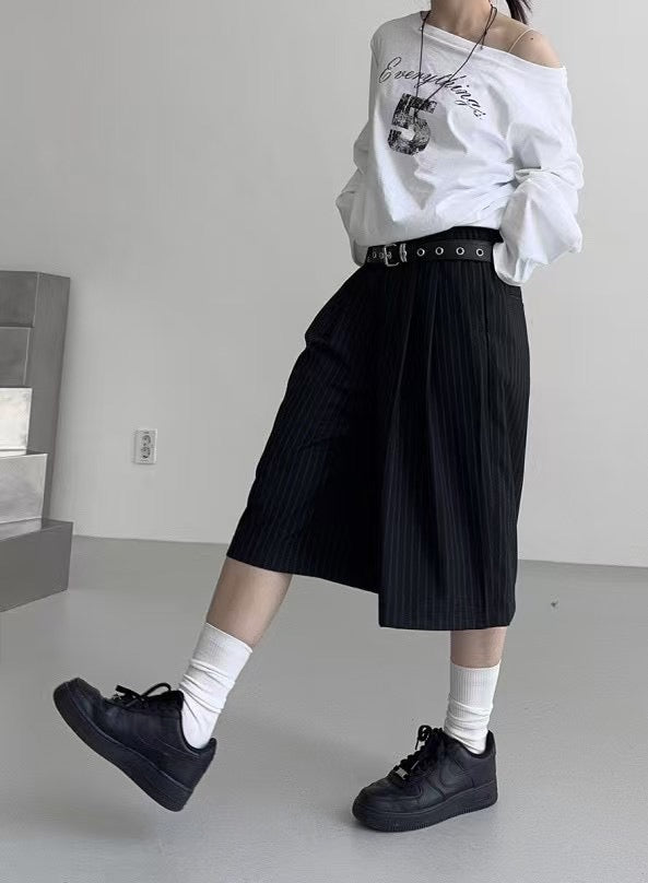 Striped Bermuda Suit Shorts UNisex