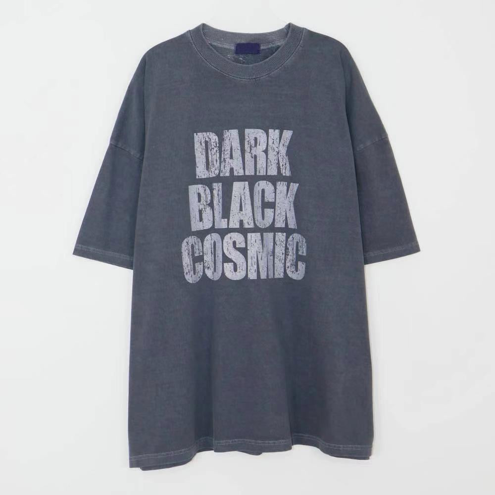 Pigment dark print Loose T-shirt Oversize
