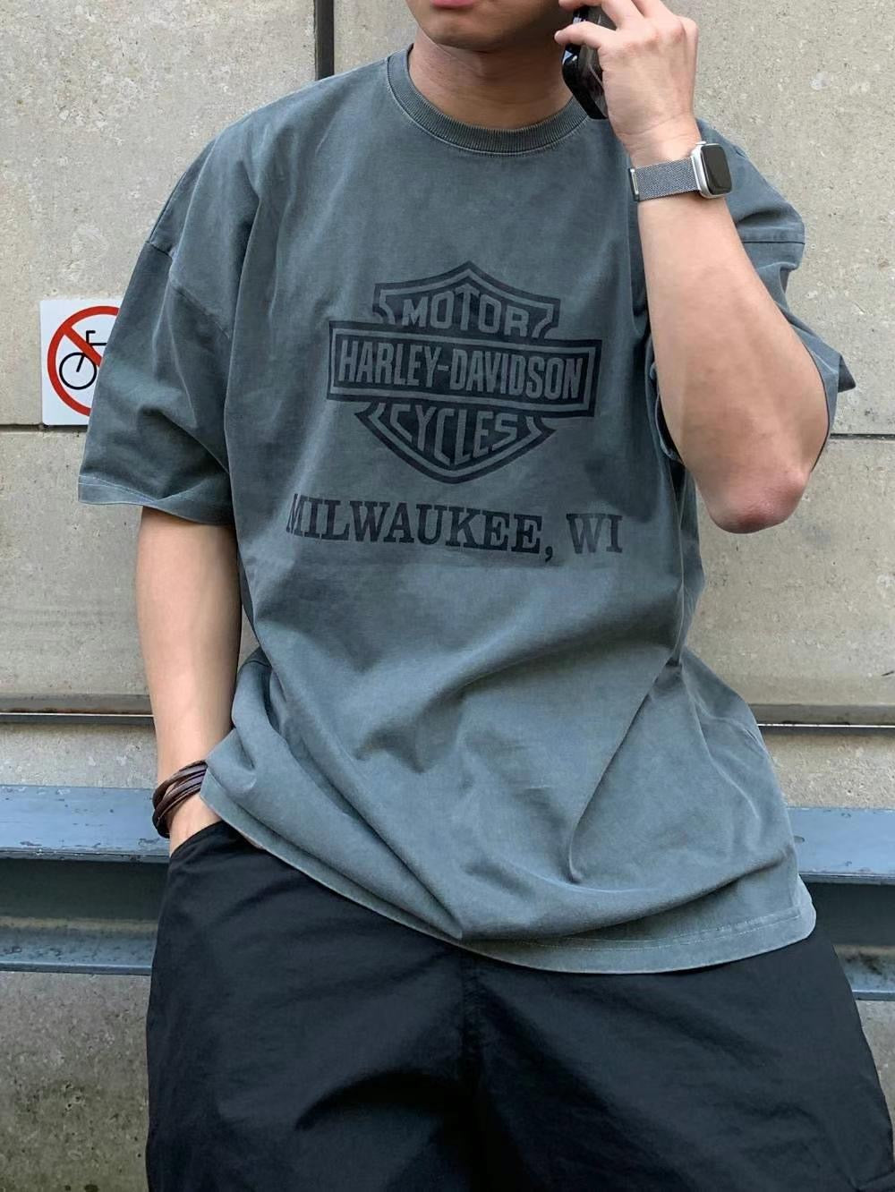 Harley Paint-Splash Boxy Tee