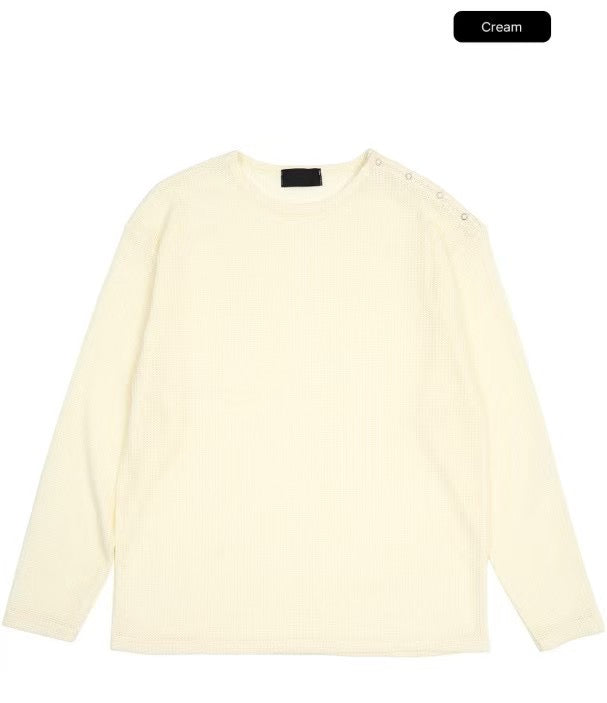 Snap Mesh Crop Tee