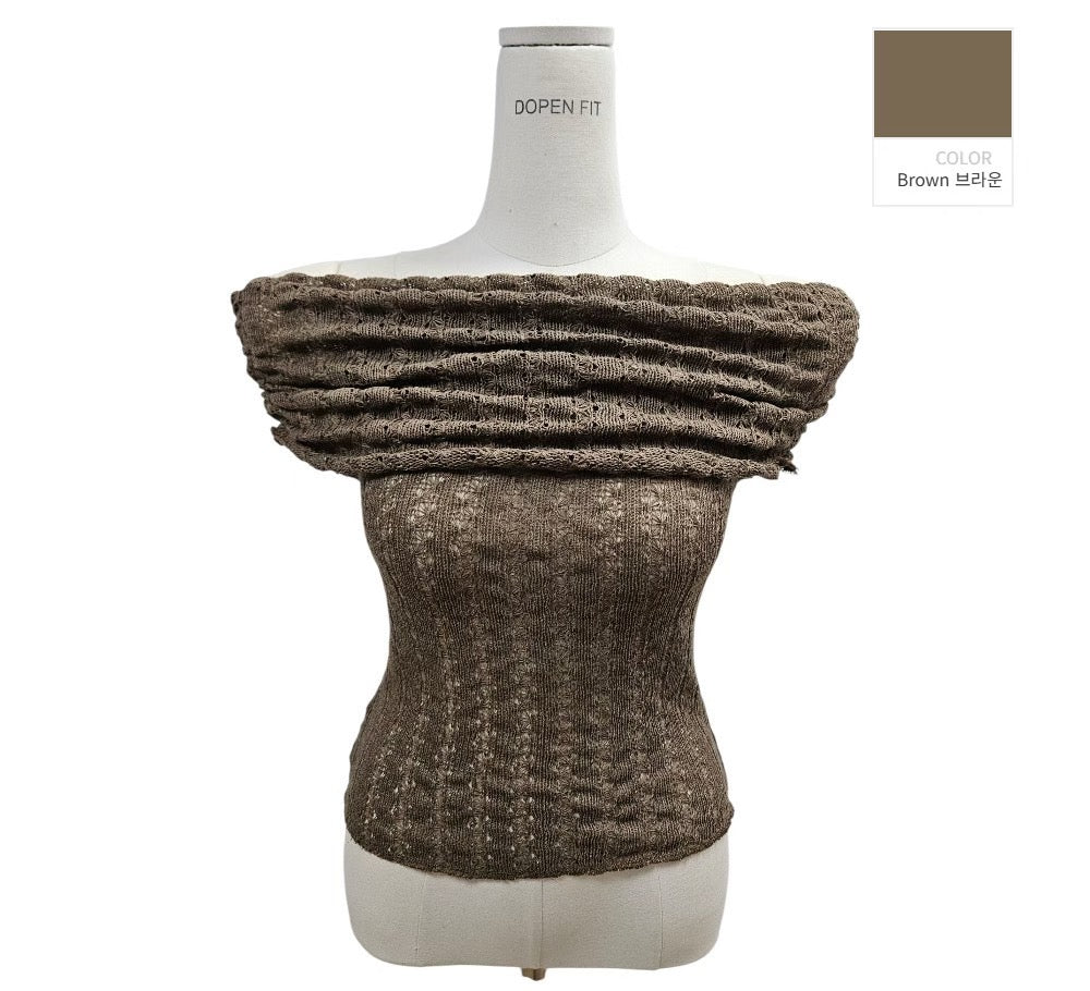 Off-Shoulder Knit Top