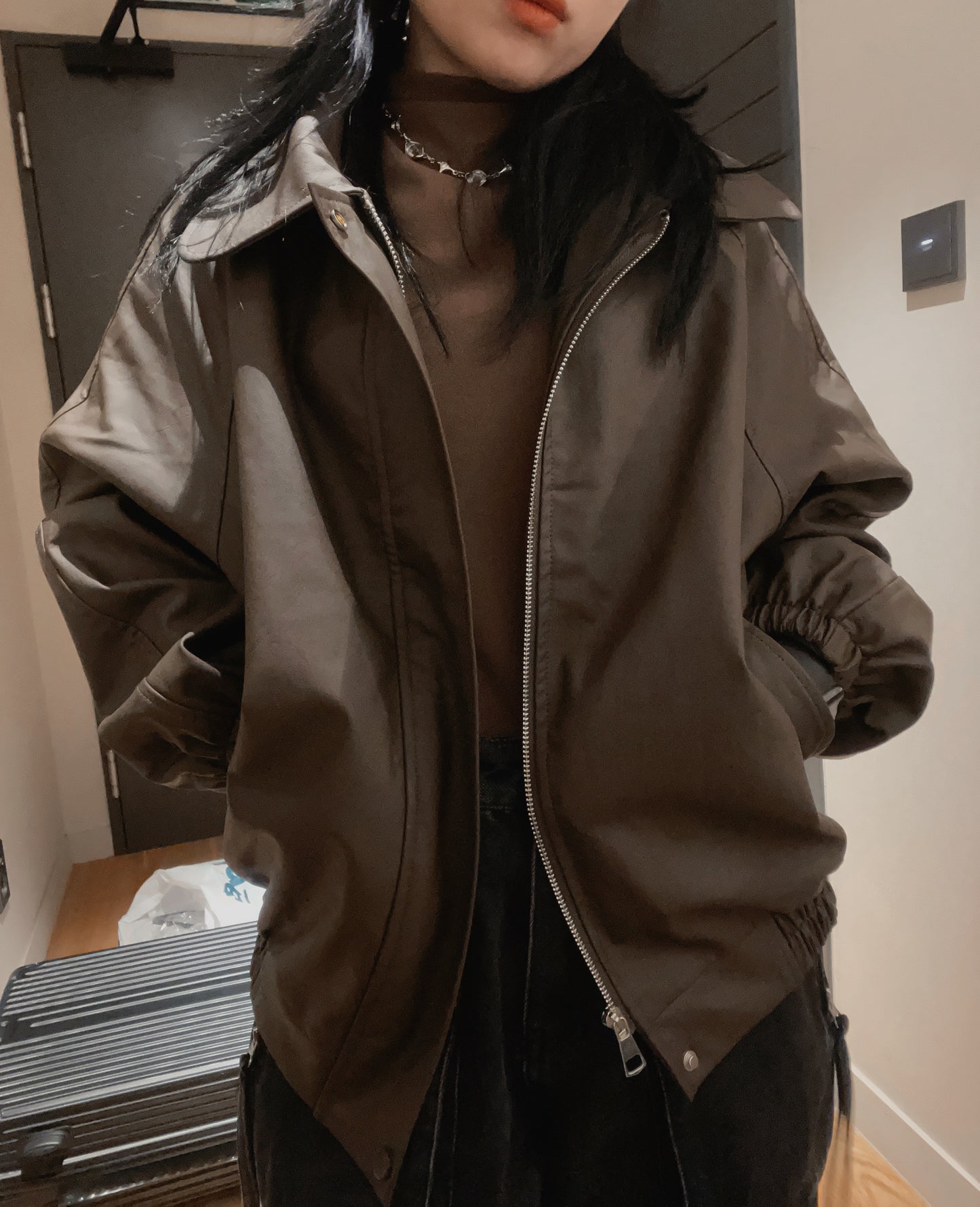 UNISEX Leather Bomber Jacket