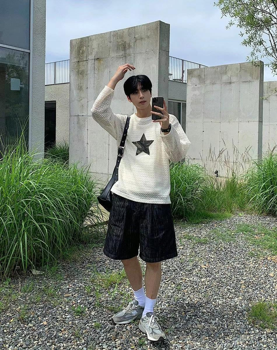 Camo Patchwork Long-Sleeve Tee
