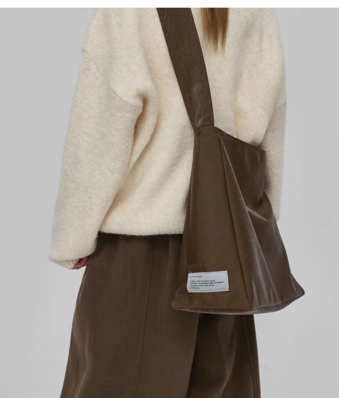 Crack-Square Crossbody Bag