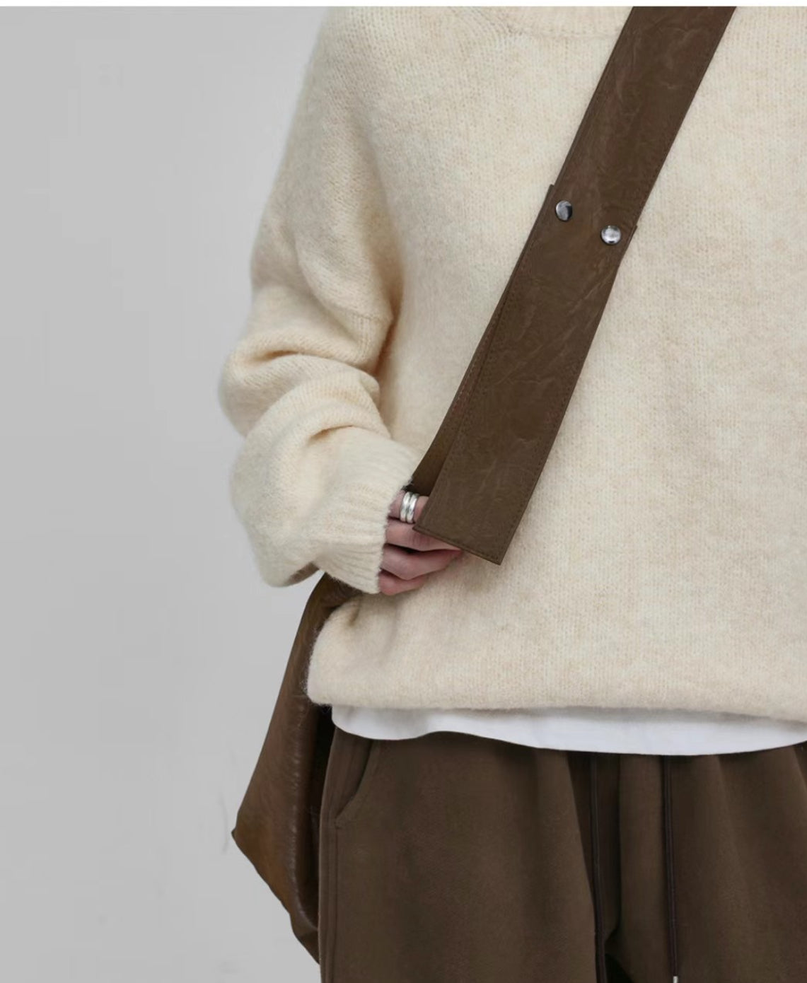 Crack-Square Crossbody Bag