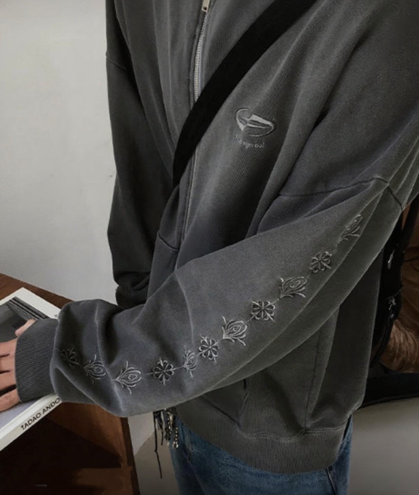 Symbol zip-up jacket
