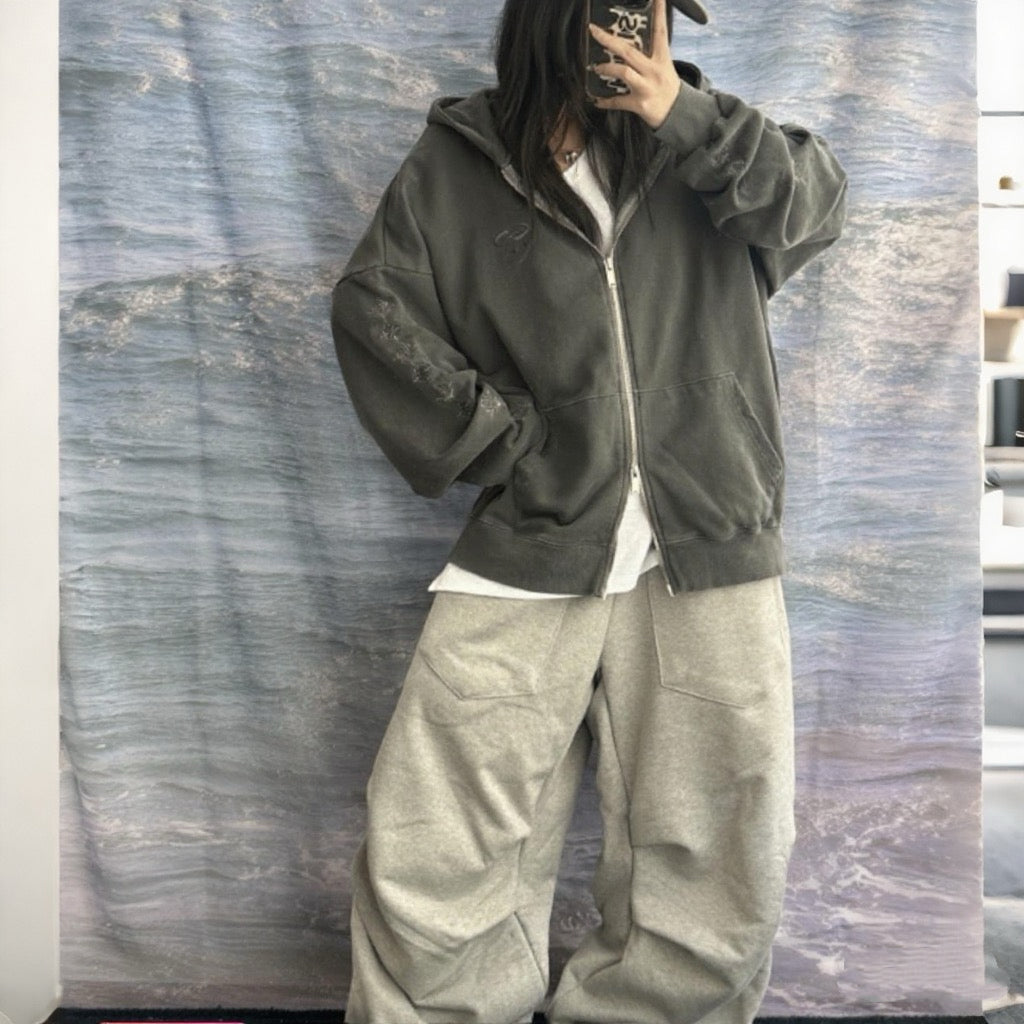 Symbol zip-up jacket