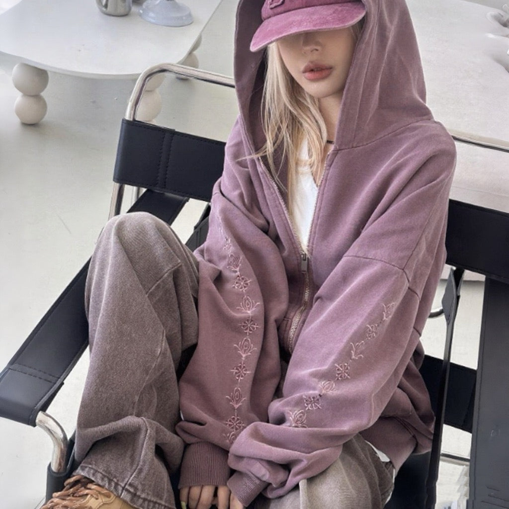 Symbol zip-up jacket