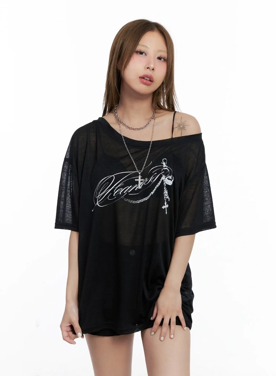 Linen Flutter-Sleeve Tee