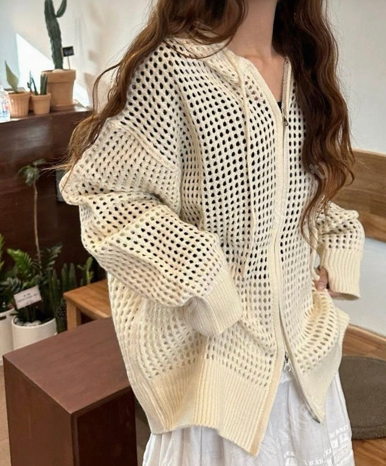 Unisex Cut-Out Hooded Jacket
